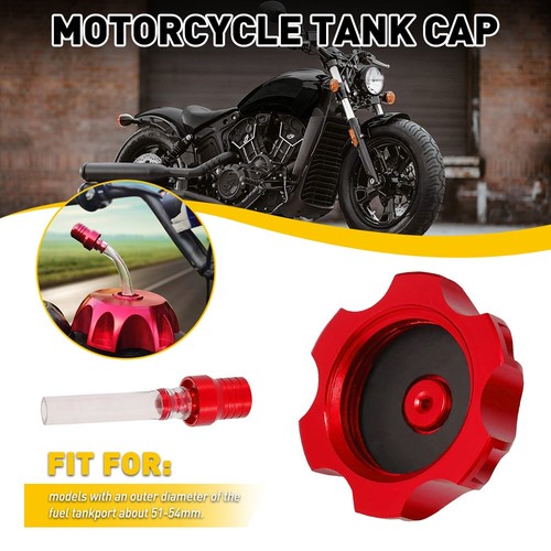 Red fuel tank gas cap - red,